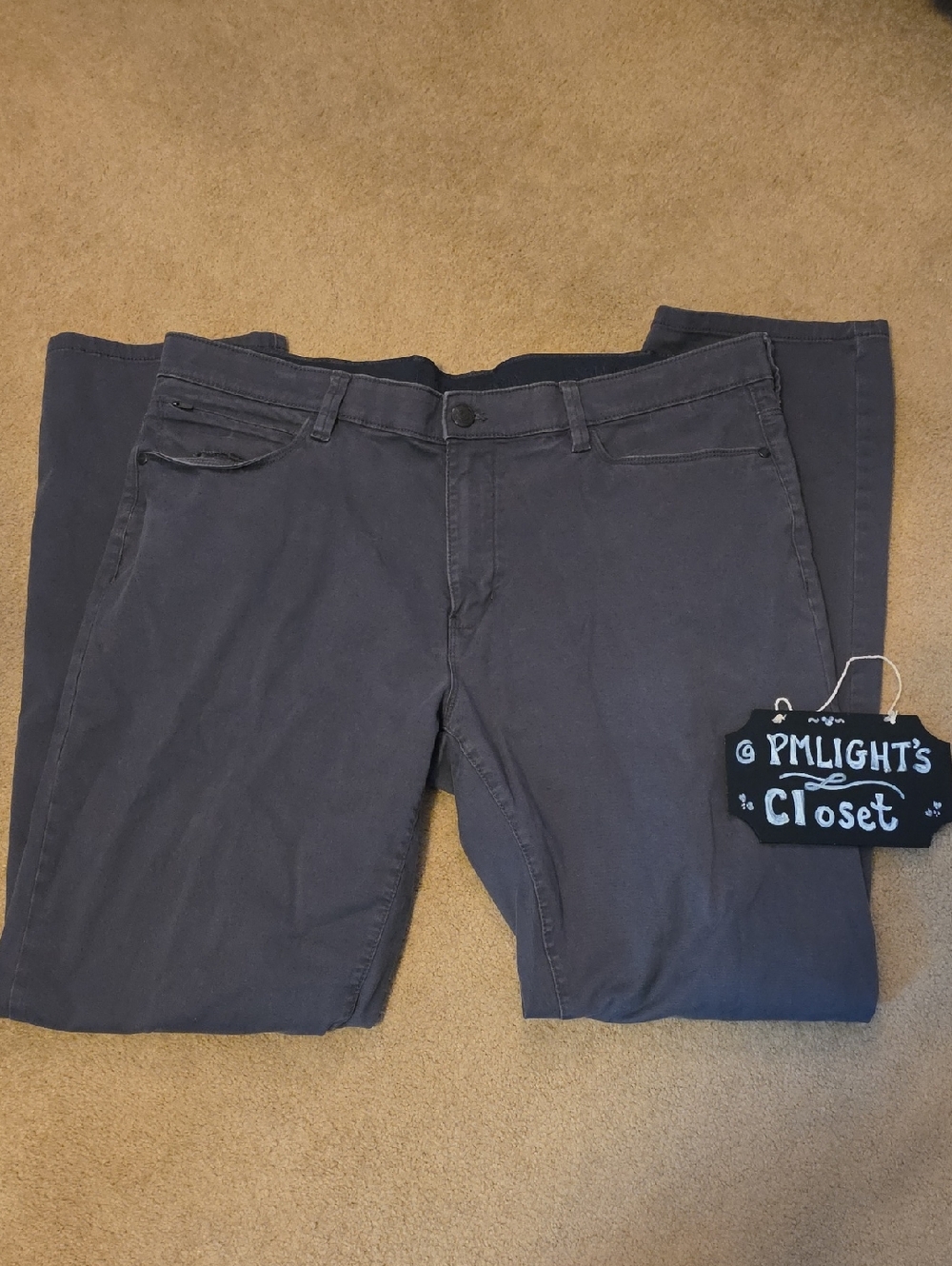 English Laundry Dark Slate Gray Straight-Leg Pants 38x34
